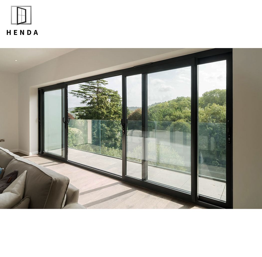 New Design Minimalist Style Residential Two-Way Aluminum Glass Sliding Doors