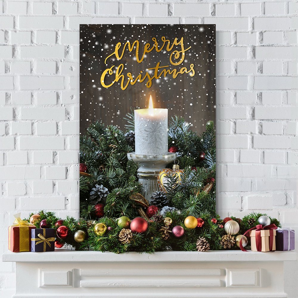 Hot Selling Candle Lights LED Canvas Wall Art Home Decor Canvas Print Wall Art LED for Living Room Decor