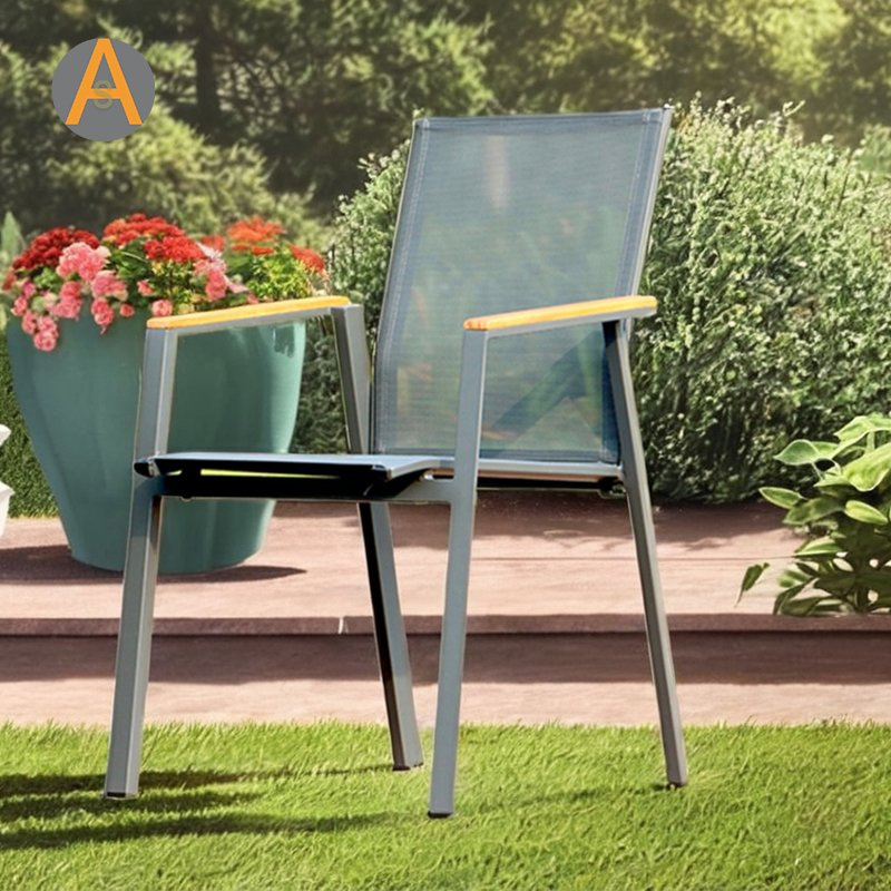 Classic Outdoor Chair Garden Patio Modern Teslin Iron Furniture Portable Courtyard Park Hotel Living Room Camping