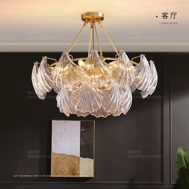 Dropshipping Round Large LED Chandelier for Indoor Lighting Luxury Pendant Light