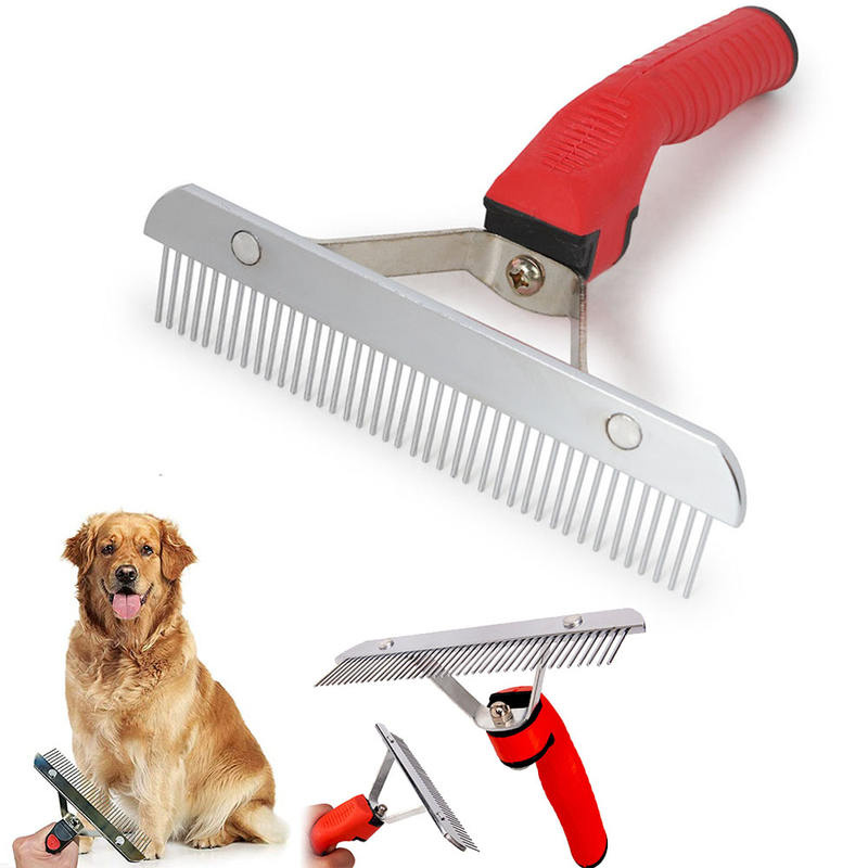 Long Hair Dog Grooming Rake Brush for Golden Retriever Husky Shepherd