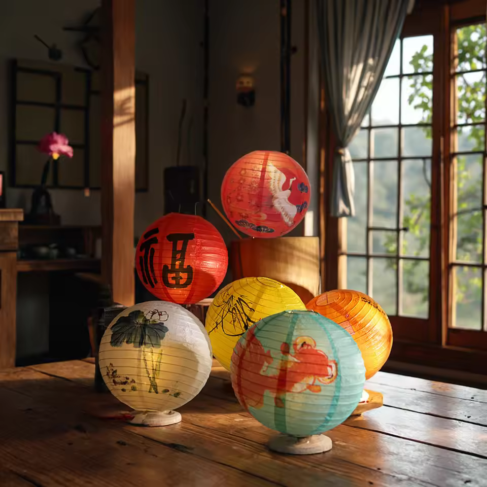 2025 Original Chinese Japanese Paper Lanterns Oriental Style Hanging Decorations For Home Banquets Parties Paper Crafts