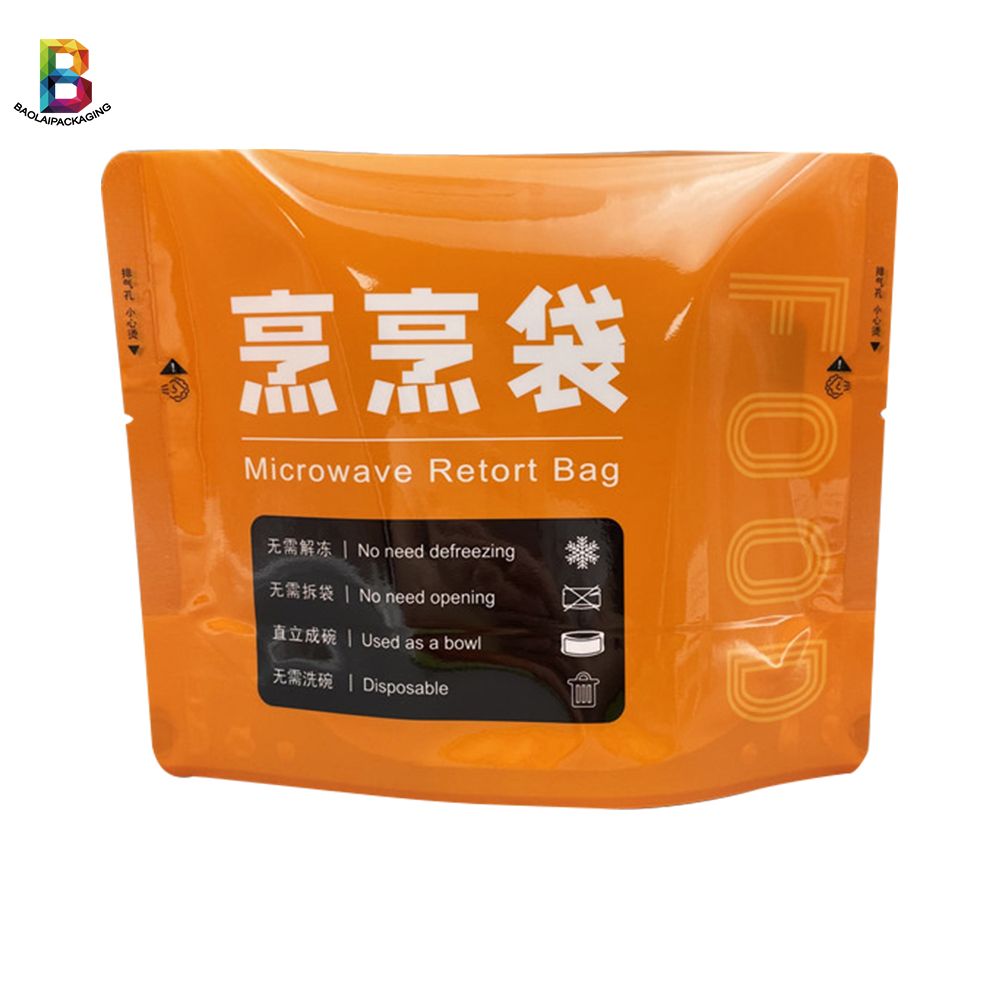 Manufacture Heat Resistant Tri Laminate Retort Pouch Cooked Rice Packaging Stand up Pouch