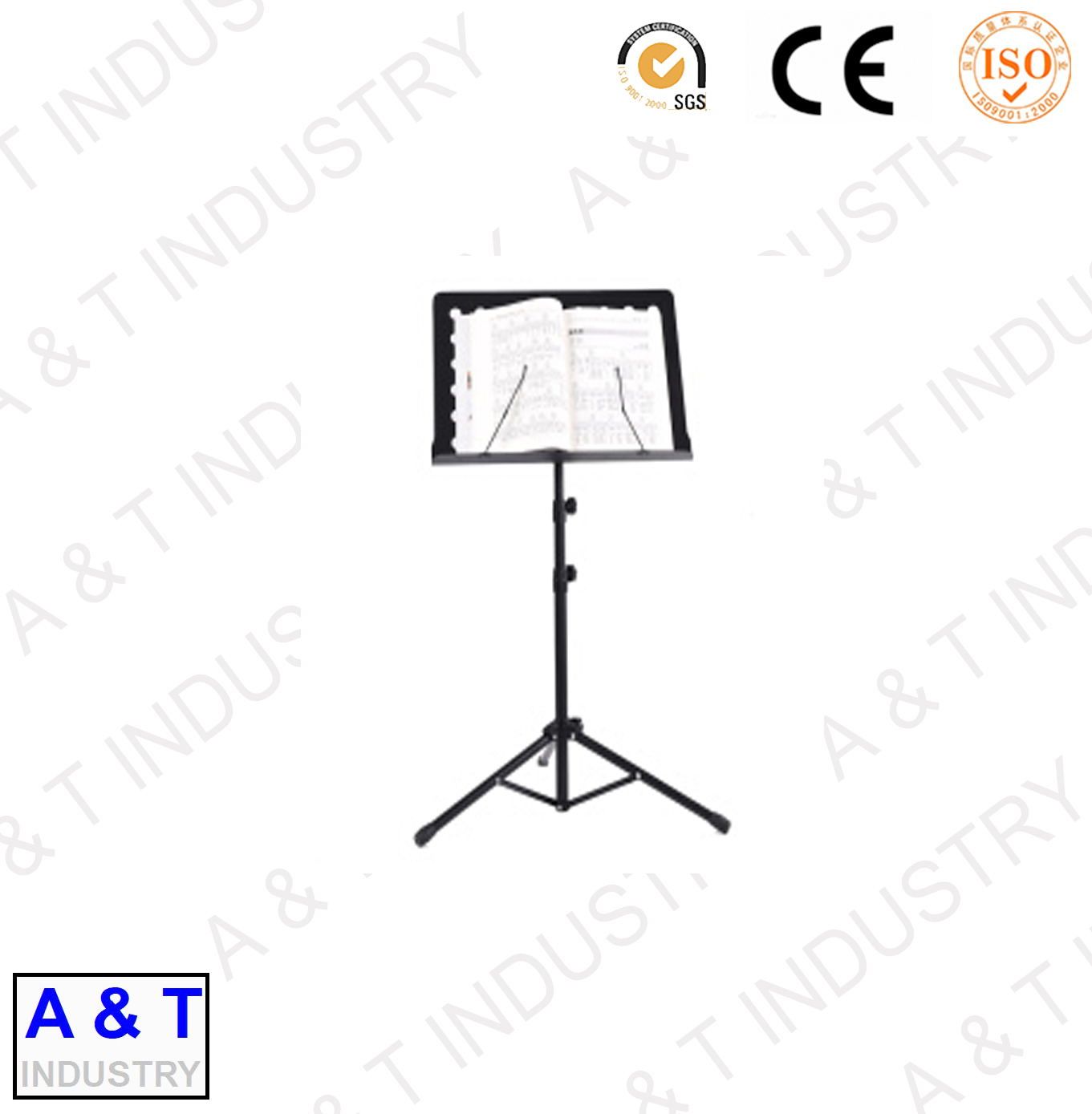 AT Hot Sale Floor Adjustable Metal Music Book Stand