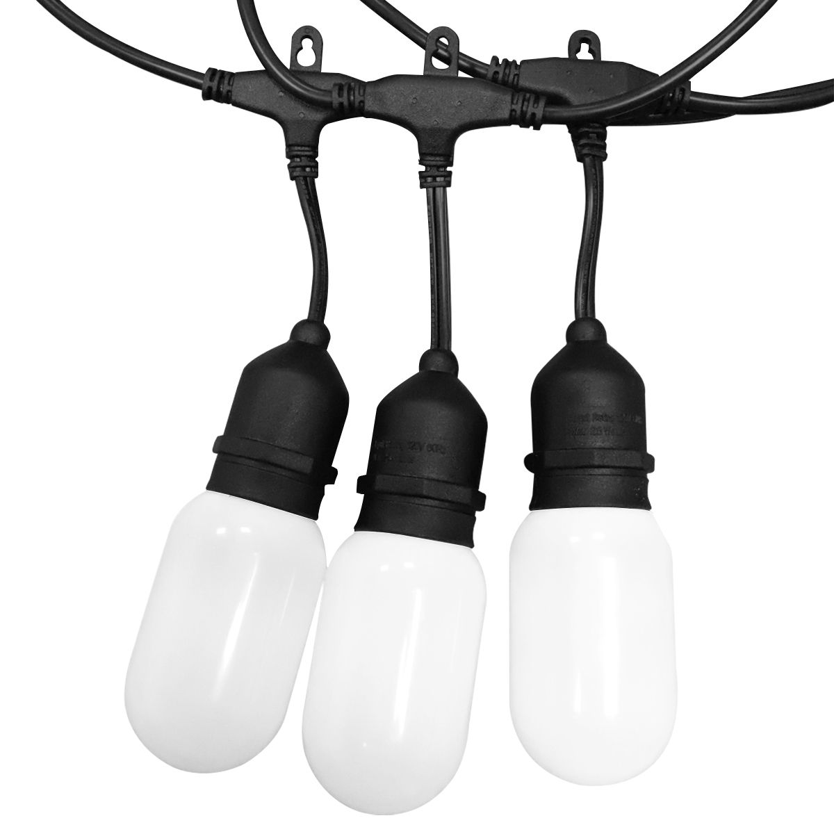 High Quality 24FT IP65 Waterproof Fire Flicker Outdoor Holiday Ambient LED String Lights for Party Wedding and Thanksgiving