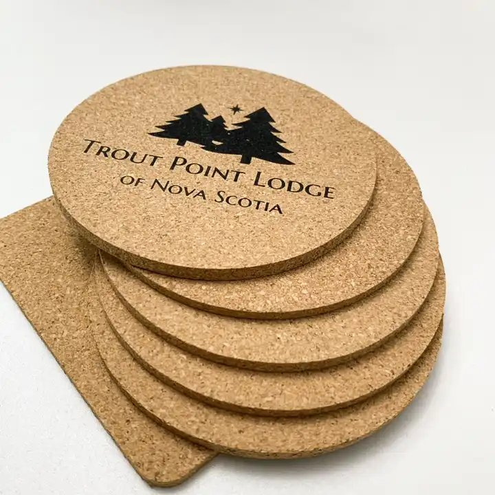 Hot Sell Absorbing Heat Resistant Reusable Tea or Coffee Coasters Round Cork Coaster for Drink