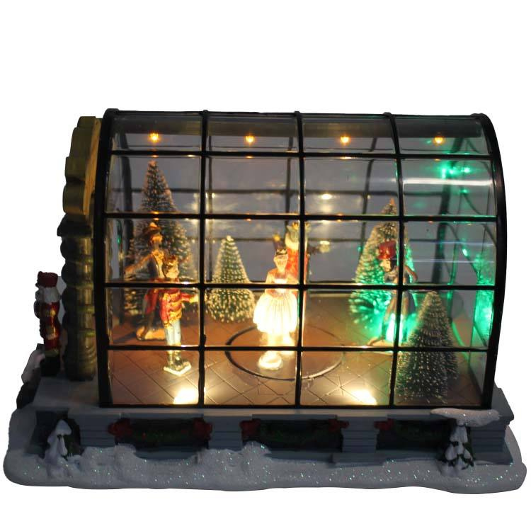 LED Dancing Princess and Nutcracker Acrylic Christmas House Ornament