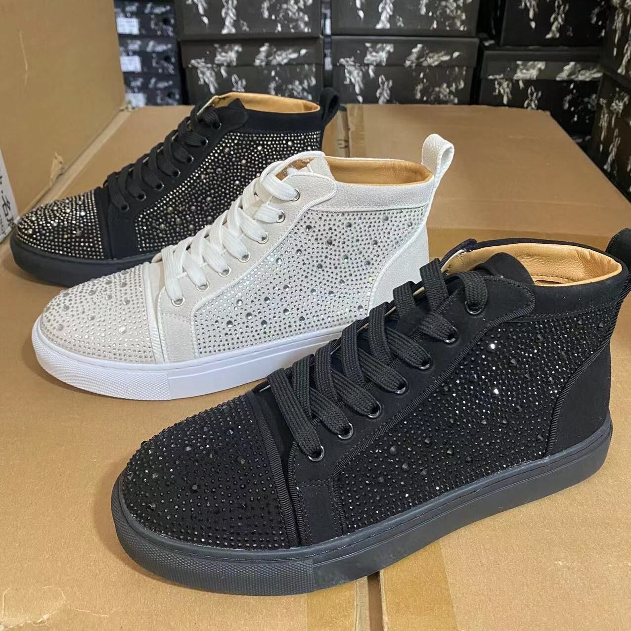 Luxury Loafers Red Platform Bottoms Mens Designer Shoes Sneakers Big Size Us 13 Casual Women Shoe Black Glitter Flat Trainers