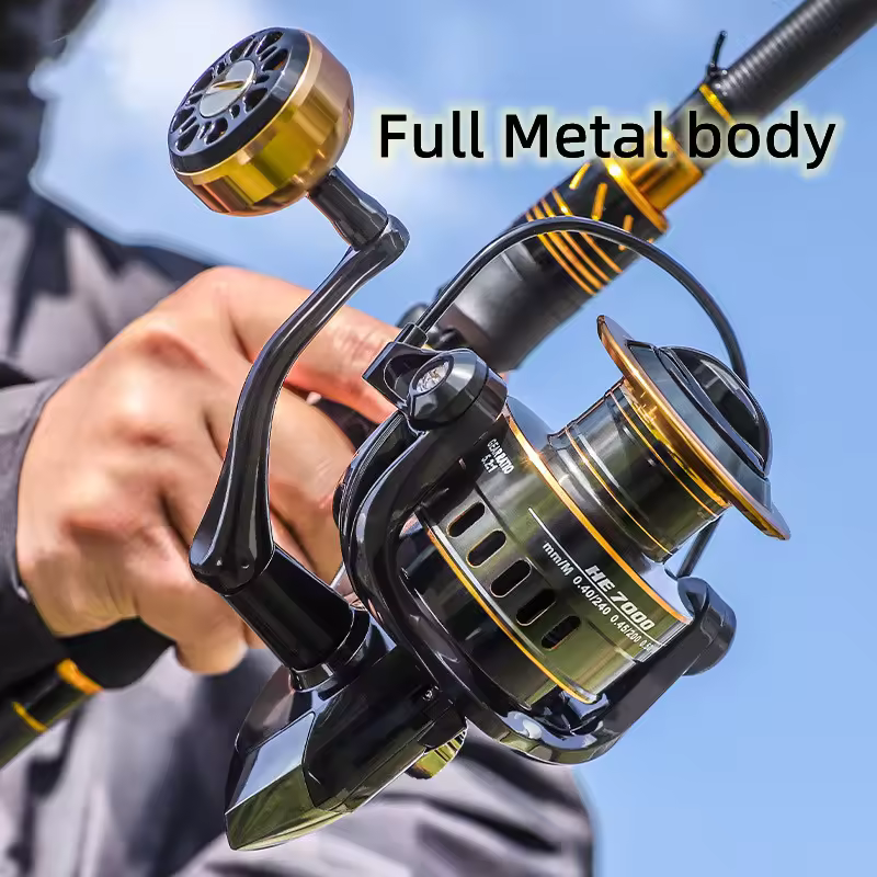 Fishing Reel All Metal Spool 10kg Max Drag Stainless Steel Handle Line Spool Saltwater Fishing Spinning Reel