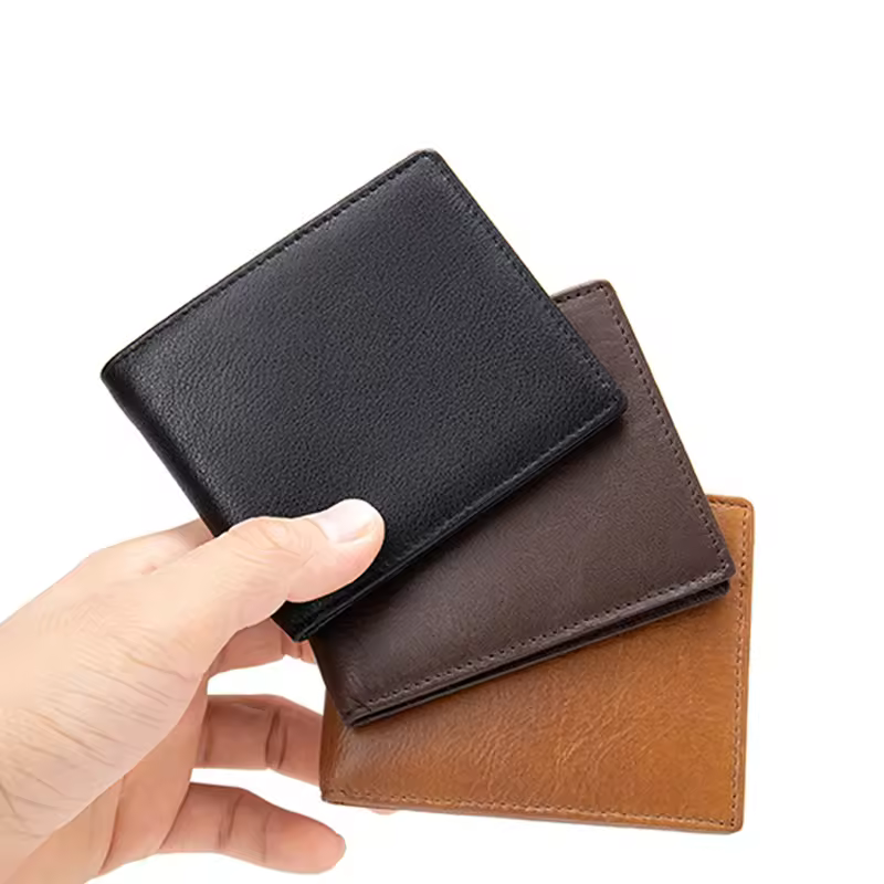 Luxury Genuine Leather Men's Wallet Best Oem Wallet 5pocket For Cash Cow Leather Best Gift Wallets