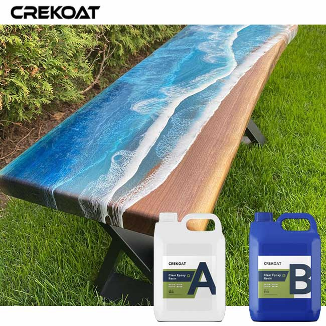 High Gloss Grey Epoxy Countertops for Wood Metal Coating Tabletops