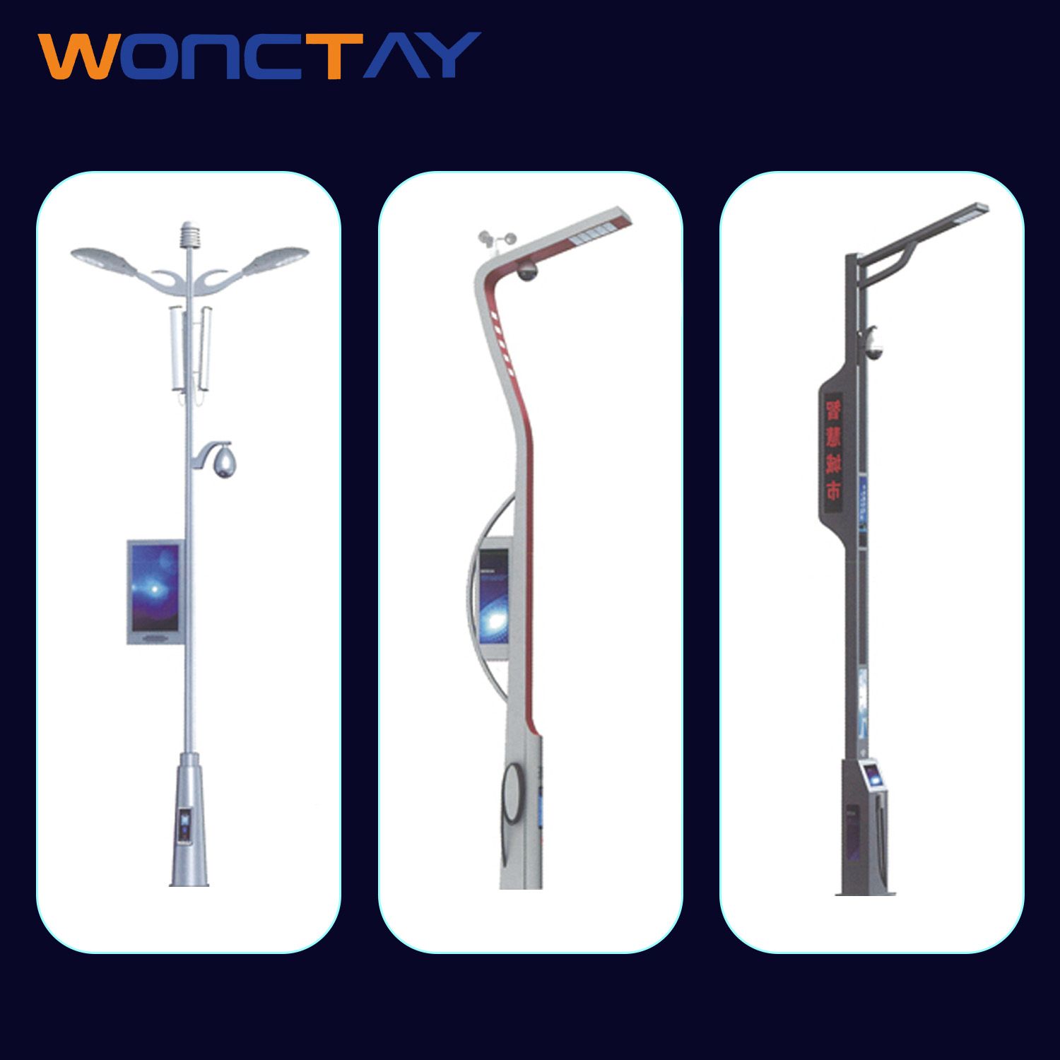 Wonctay Factory Price 5g Micro Base Station LED Lighting Smart Street Lamp