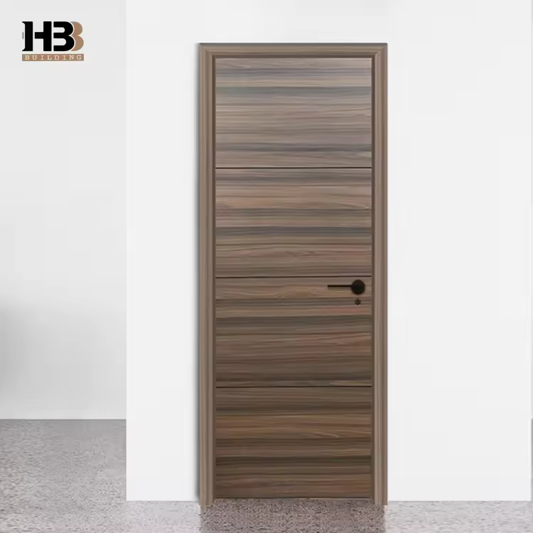 Ready Ship Premium Quality Solid Wood Slab Interior Bedroom Doors Finished Surface Waterproof Swing Open Modern Home Inventory