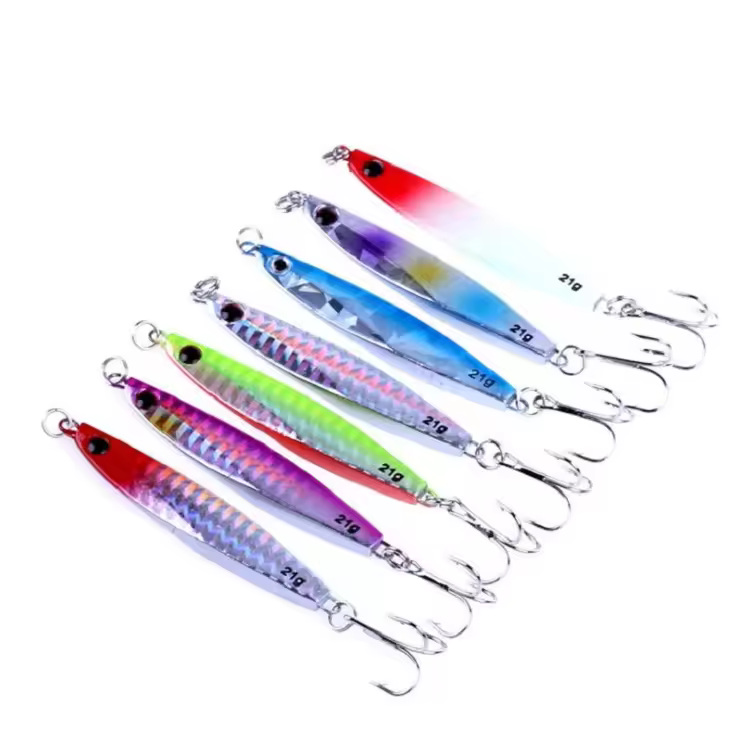 In Stock Metal Fishing Lure 14g/21g/30g/40g Metal Jigging Head Fishing Lure Hard Baits Lead Jig