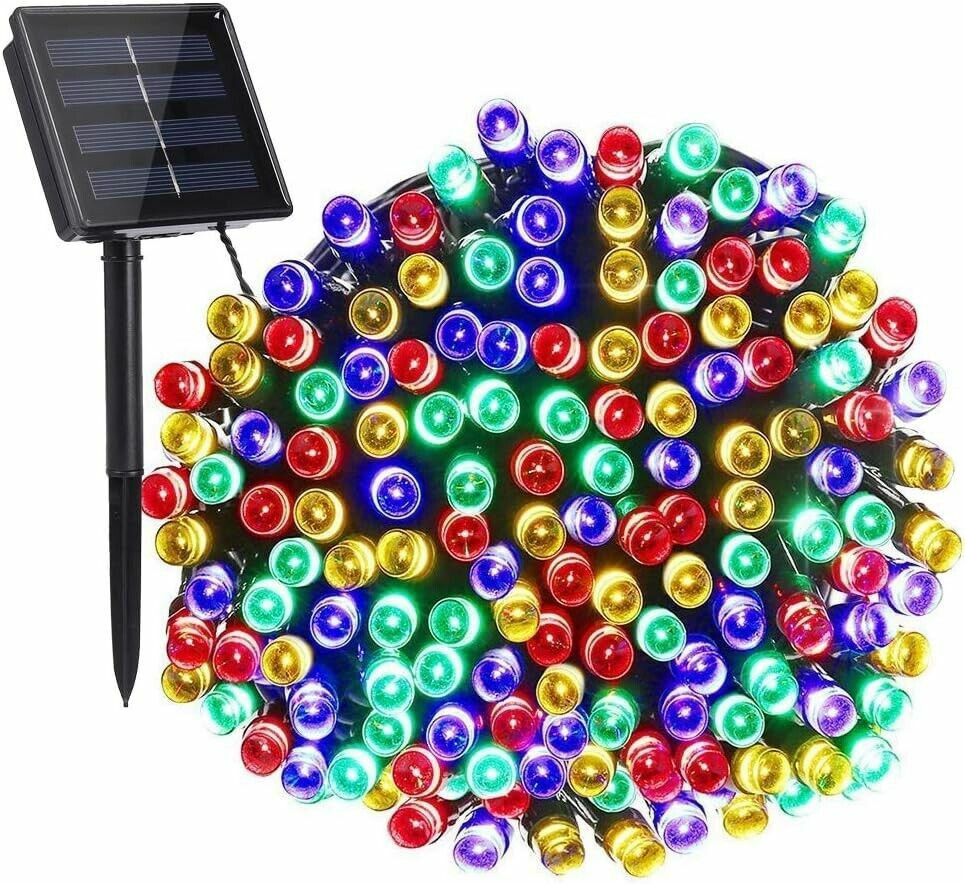 Solar Christmas Lights, 52m 500 LED 8 Modes Solar String Lights Multicolor for Outdoor, Indoor, Gardens, Homes, Party, Halloween Decorations, Waterproof