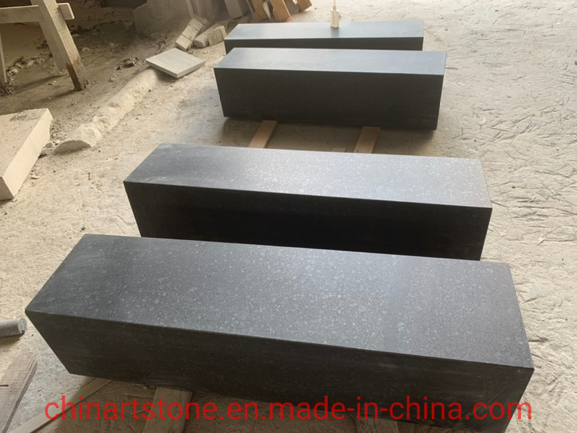 Honed Pearl Black G684 Granite Pedestal Block/Sink /Flower Pot