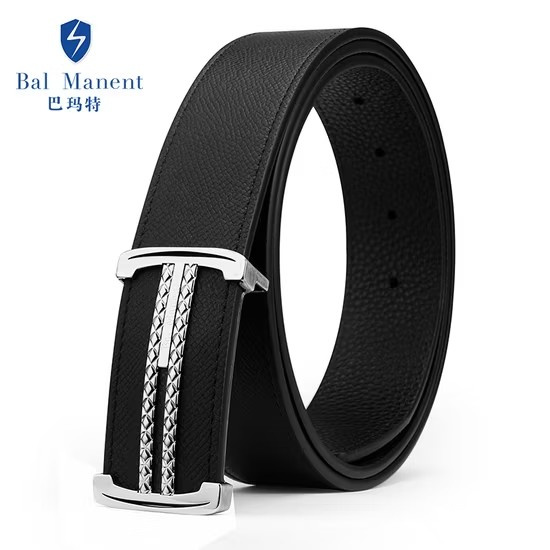 Authentic Replica of Luxury Brand Replica 1: 1 Clone Black Men's Leather Belt Belt Buckle