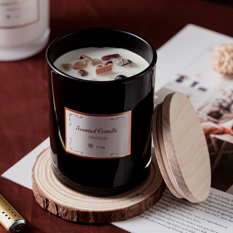 Soybean Wax Logo Box Package 8X9cm Home Decoration Candle Gift