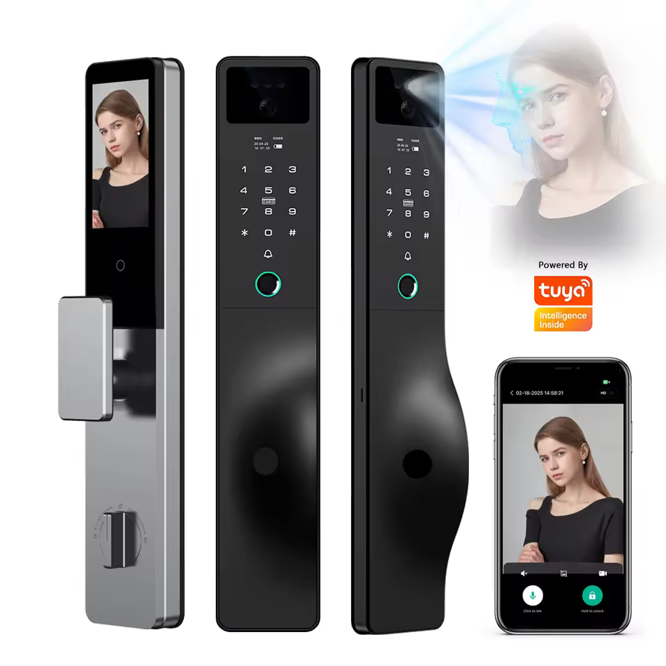 Face Recognition Built In Camera With Keys Security Electric Digital Lock Smart Locks New Phone Body Fingerprint Lock Wifi