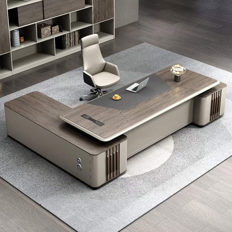 Quality Office Furniture Oem Height Adjustable Desk Electric Workstation Ceo Boss Manager L Shaped Executive Desk Standing Desk