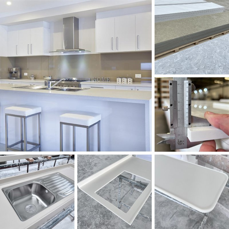 OEM Factory Stone Island Hoodie Stone Island Veste Granite Table Countertop Slab Marble and Granite Porcelain Counter Top Luna Pearl Sink+Sink Countertop