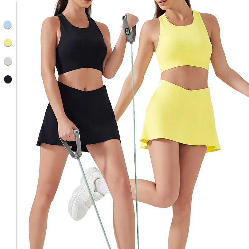 Wholesale Factory Sports Skirt Women Quick Dry Breathable Tennis Skirt Golf Skirt High Waist Yoga Skirt