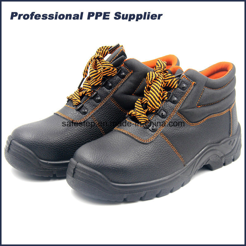 Ankle Antistatic Oil Resistant Genuine Leather Industrial Men′ S CE Steel Toe Work Safety Shoes Manufactures