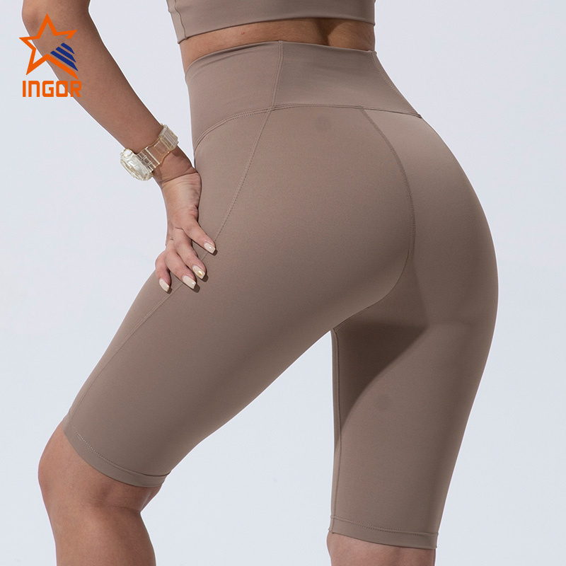 Ingorsports Women Apparel Yoga Shorts Factories Yoga Sports Running Gym Fitness Workout Bike Shorts