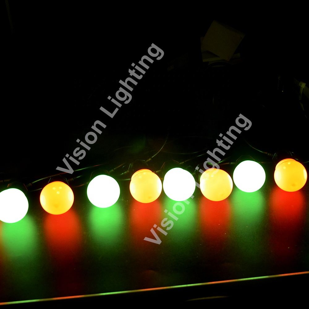 Outdoor 50mm Bulb Ws2811 Festoon Belt Lights Programmable Ball String Light