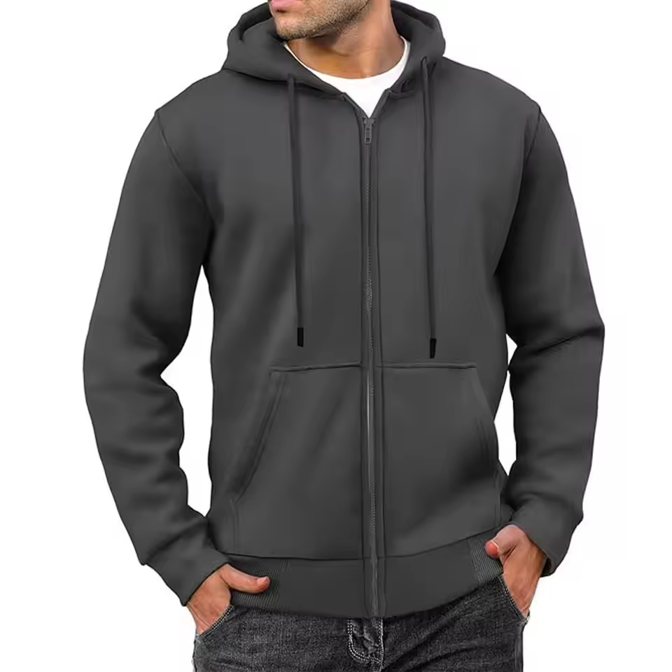 Hoodies Manufacture Professional New Style Men Zipper Hoodies Custom Wholesale High Quality Hoodies Men's Zip Up Wool Fleece