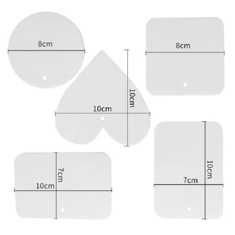 Wholesale High-Quality Blank Air Freshener Sheets for Home DIY Sublimation White Felt Sheet in Various Designs