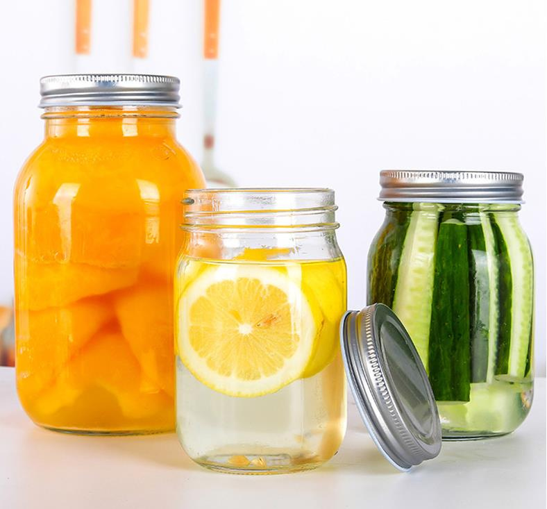 Glass Food Storage Containers Christmas Mason Jar with Lid Cute for Food Storage in Home Restaurant Decorative Canister