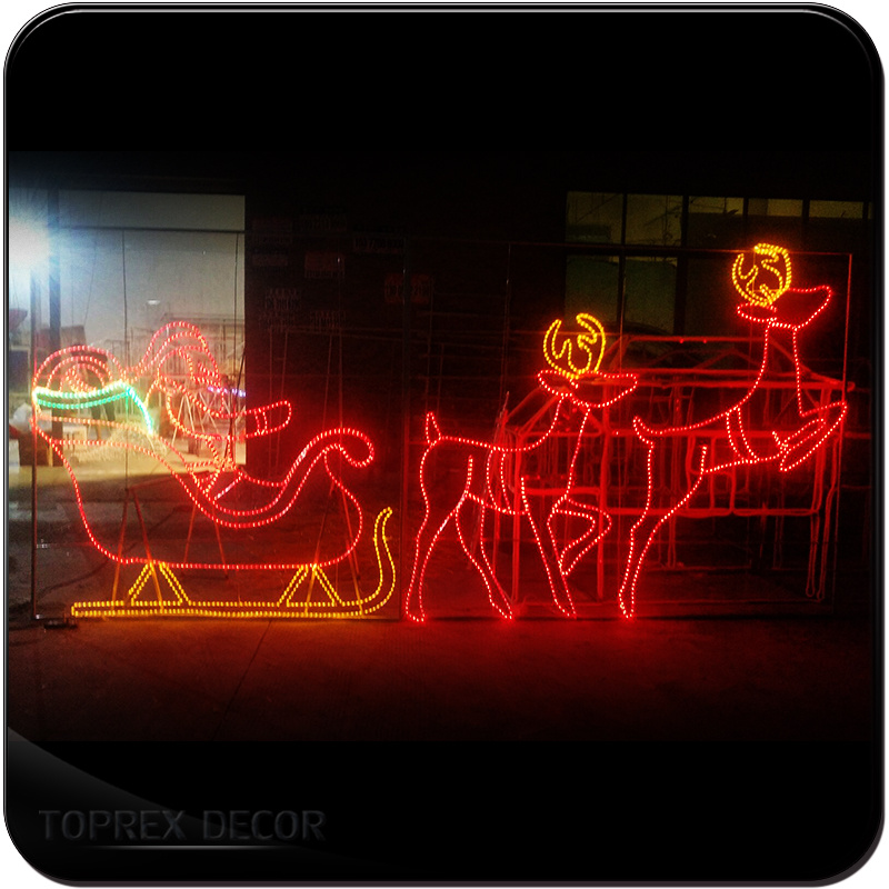 Manufacturer LED Light Outdoor Customizable Christmas 2D Motif Lighting