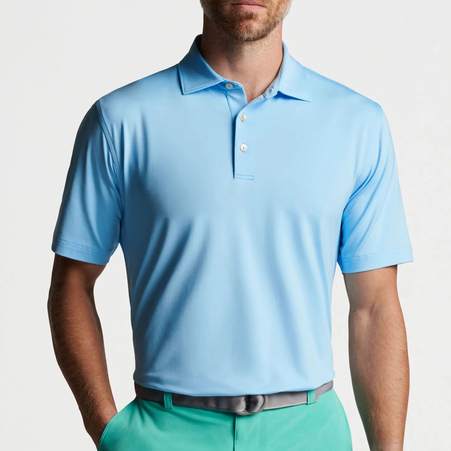 Men's OEM Moisture Wicking Quick Dry Performance Regular Fit Polyester Cotton Stretch Pique Polo T-Shirt