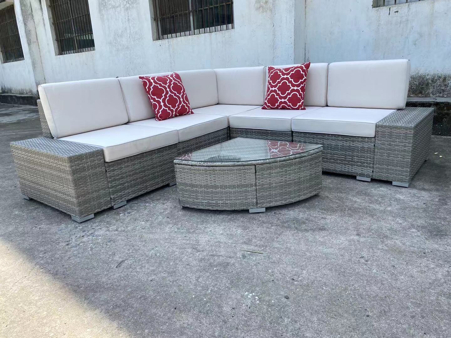 Steel or Aluminum Frame PE Rattan Furniture Wicker Sets in Stock