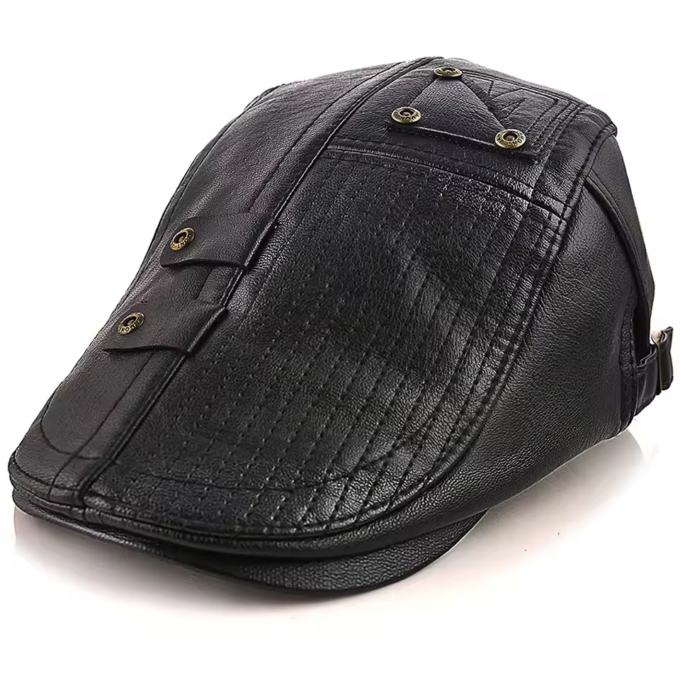 Trendy Fashion Famous Branded Washed Leather Private Label Ripped Baseball Caps Solid Color Hat Men Leather Cap
