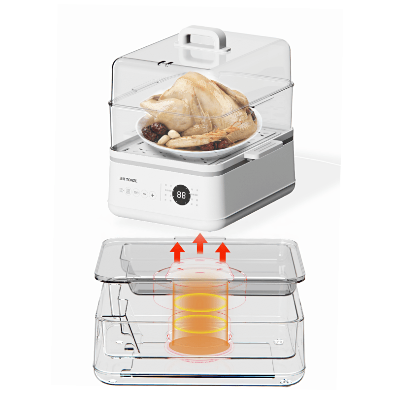 Detachable 3 Layer Fish Seafood Food Steamer Cooker