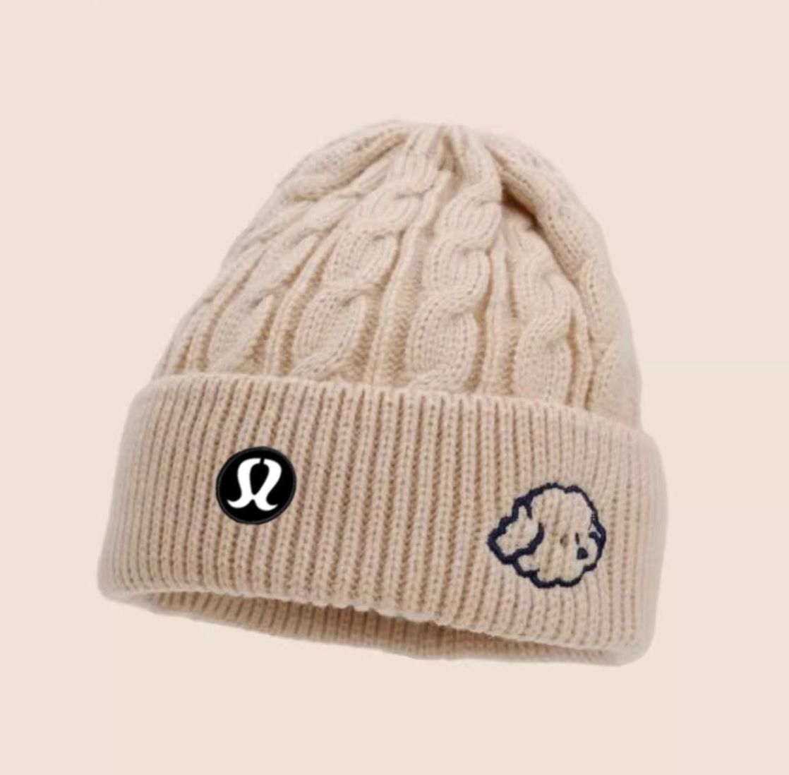 Brands Officially Licensed Factory Hot Sale Children's Cute Embroidery Cable Knitted Beanie Cap Outdoor Coldproof Soft Winter Hat