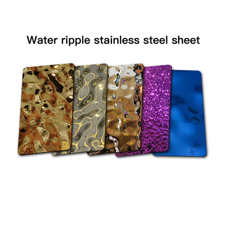 Stainless Steel Type Wall Panel 3D Ceiling Panel Water Ripple Corrugated Stainless Steel Sheets Plates