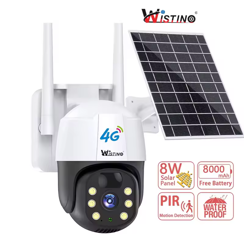 Wistino V380pro 3mp Waterproof Outdoor Solar Cctv Camera Night Vision Audio Motion Detection 4g Sim Card Solar Security Camera