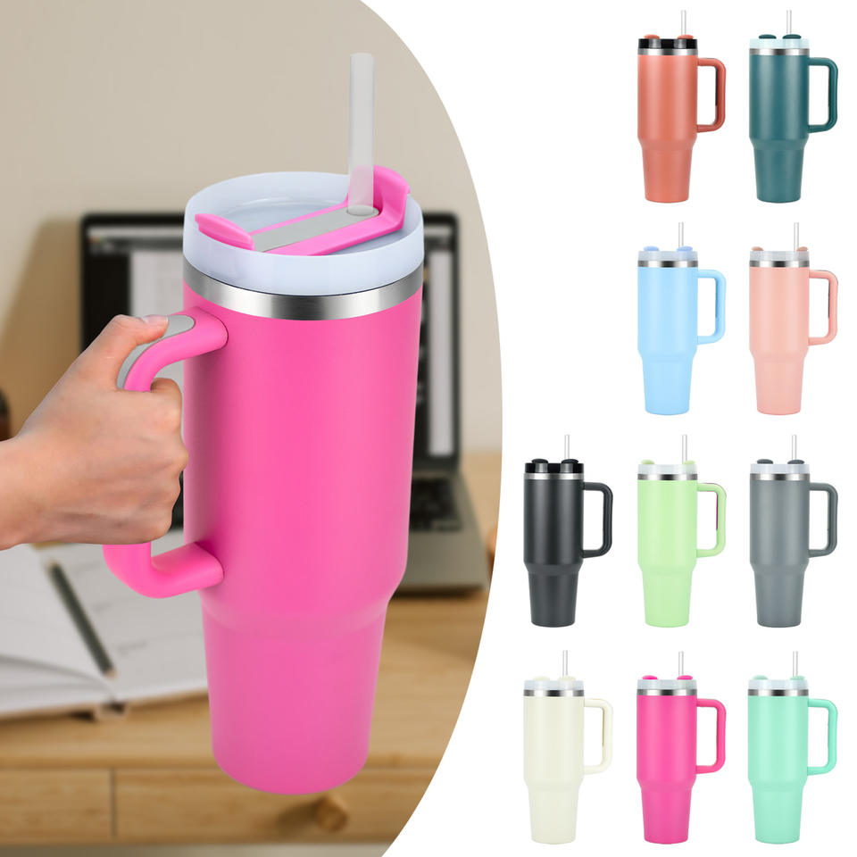 Custom 30oz 40oz Stanl Vacuum Insulated Drink Coffee Cup Mug Wholesale Bulk 40oz Travel Tumbler With Handle
