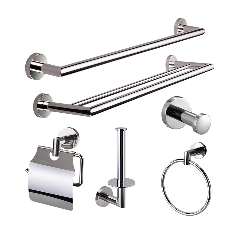 Double Towel Rail Hanger Towel Bar Storage Self Bath Towel Rack