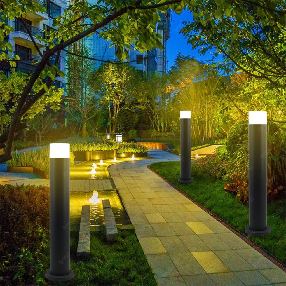 Factory Direct Garden Bollard Lights Outdoor Lamps Pathway LED Lawn Light