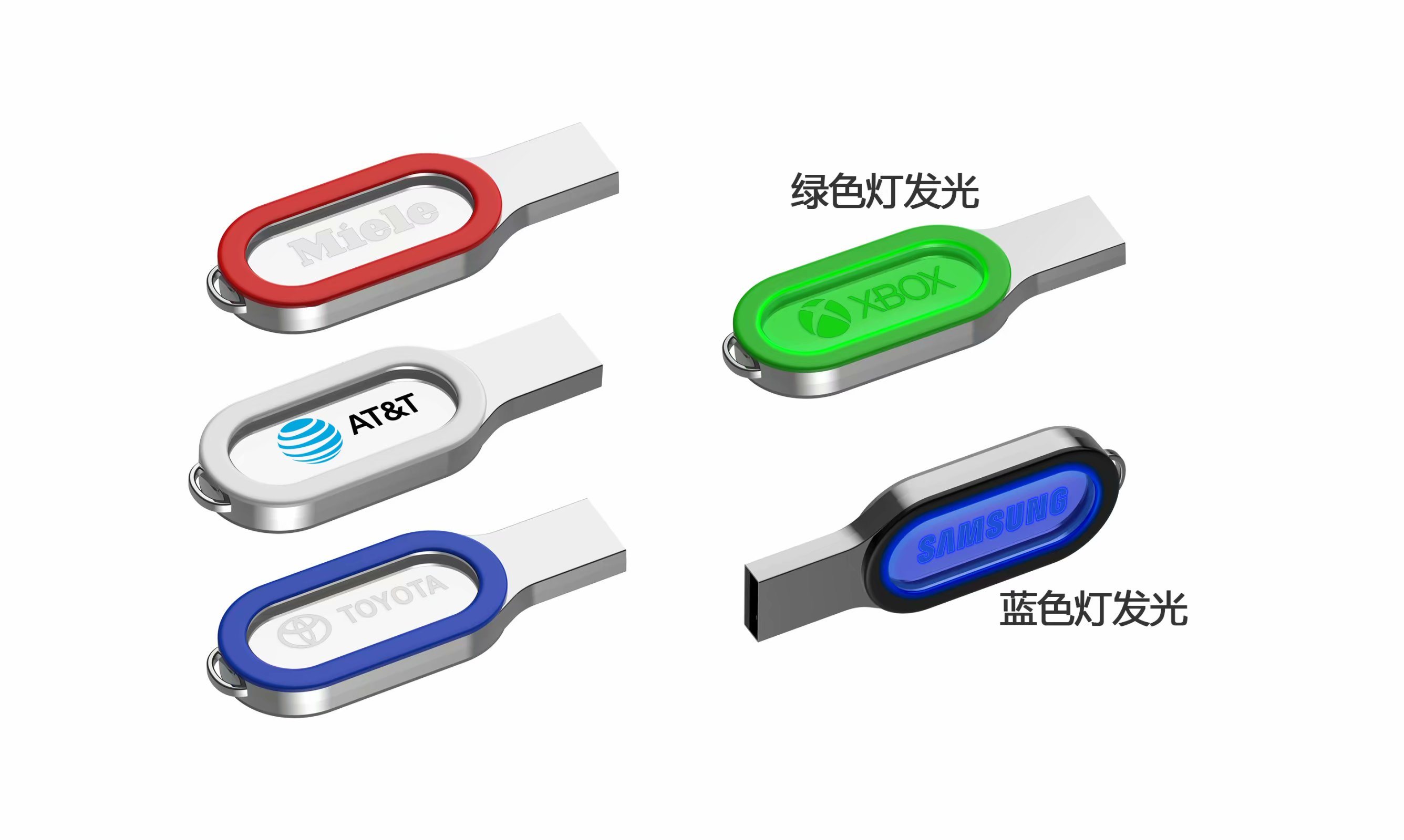 2019 Newest Design with Metal and Crystal Lighting USB Flash Drive