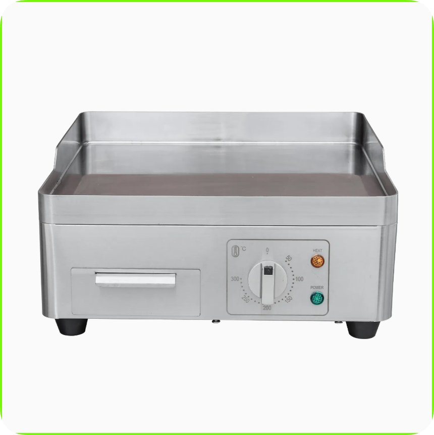 Commercial Griddle Electric Contact Grill Removable Plate Versatile Professional