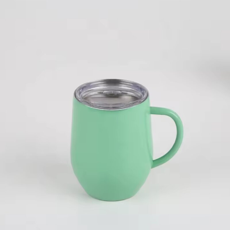 Double Walled Coffee Cup Reusable Coffee Cup with Lid and Handle 2024