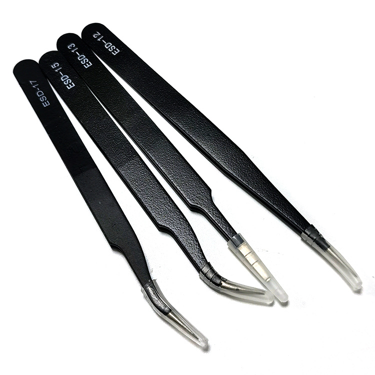 Irreplaceable Pointed Tip ESD Anti-Static Stainless Steel Tweezers