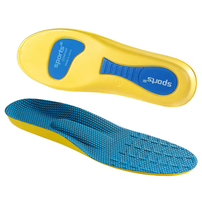 Ultra Light Comfortable Sports Basketball Eva Insole Double Patch Foam Shock Absorbing Non-slip Pain Prevention Shoe Inserts