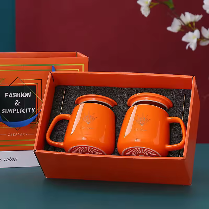 Hot Selling Couple Cups Gift Set Corporate And Christmas Personal Gift For Couples