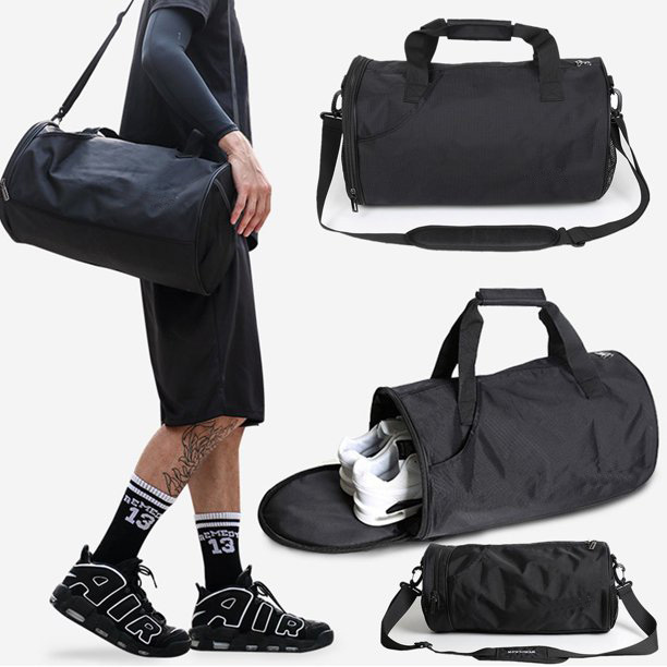 Large Sport Duffle Bag Gym Travel Handbag Training with Shoes Basketball Compartment